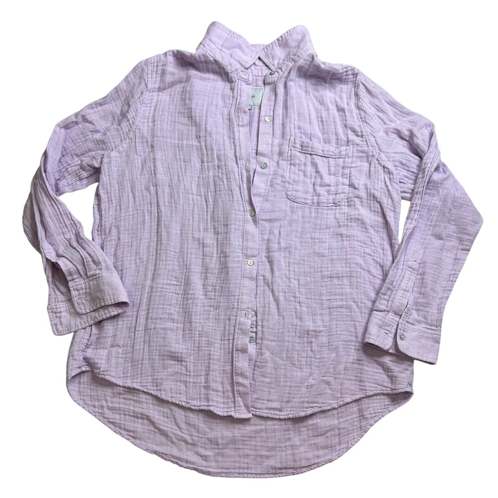 Rails Ellis Orchid Cotton Gauze Button Down Shirt Lavender Purple XL